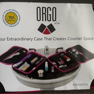 New ORGO Lite Travel Toiletry Organizer Paradise Pink/Expands Over Sink